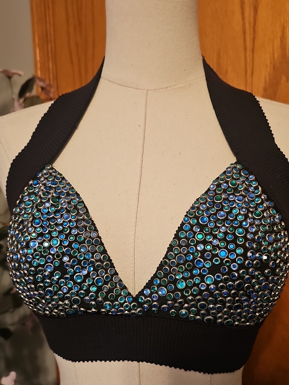 House Of Field Crystal Bandeau Top 1980s